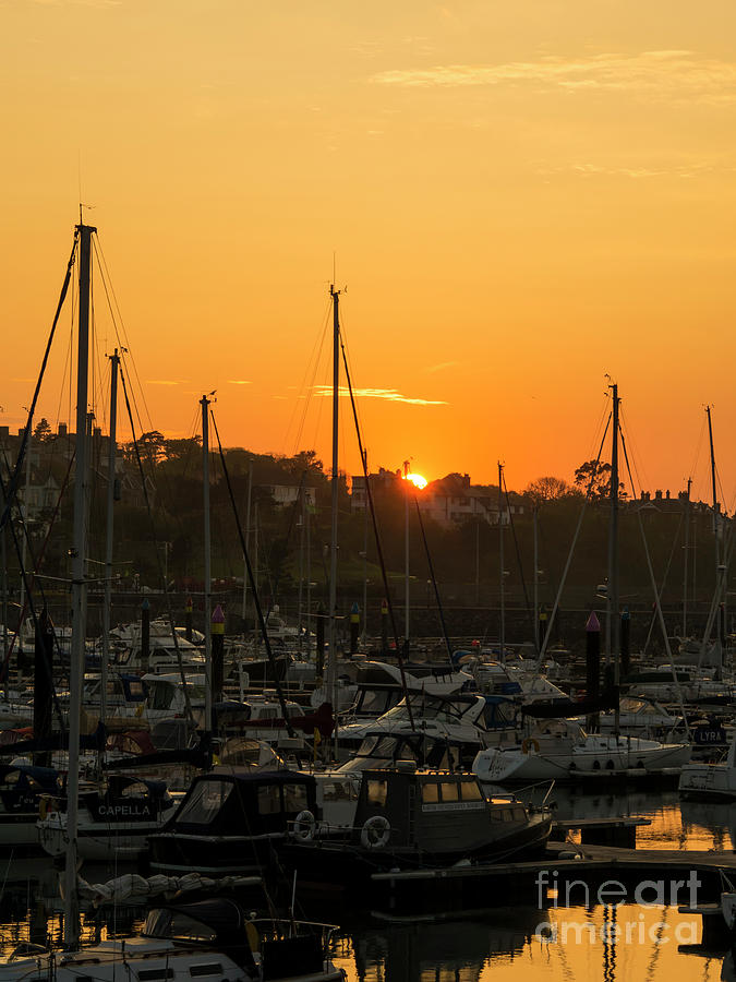 Sunset at Bangor Marina Photograph by Jim Orr