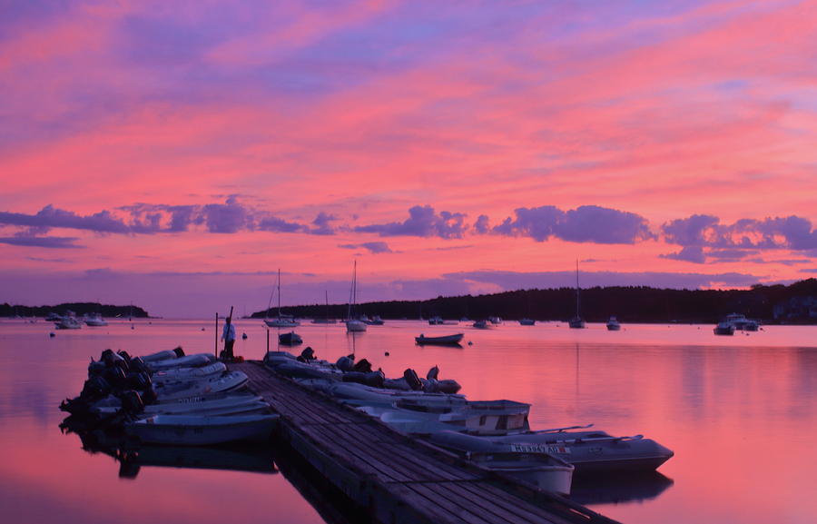 Sunset at Barlows Landing Bourne Cape Cod Photograph by John Burk