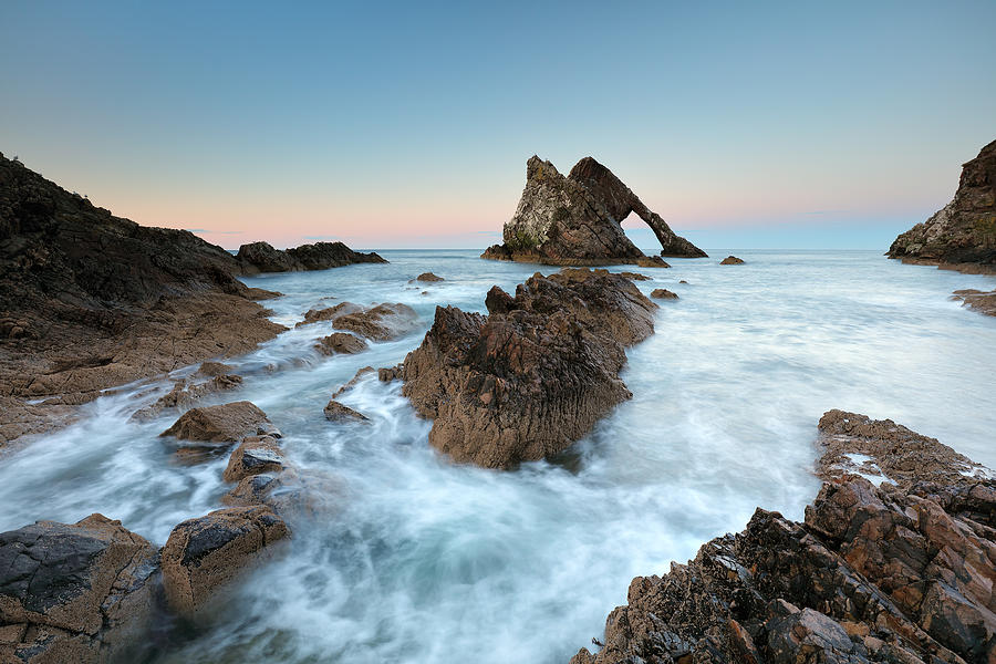 Sunset Photograph - Sunset at Bow Fiddle Rock by Grant Glendinning