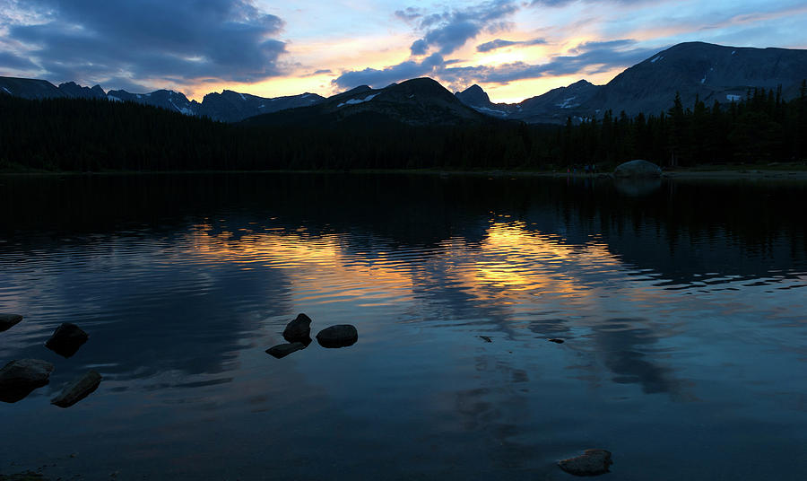 Sunset at Brainard Lake Co. Photograph by Gary Langley