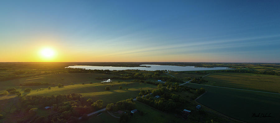 Sunset Photograph - Sunset at Branched Oak Lake by Mark Dahmke