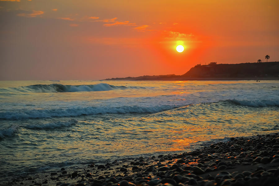 sunset at California beach Photograph by Hyuntae Kim