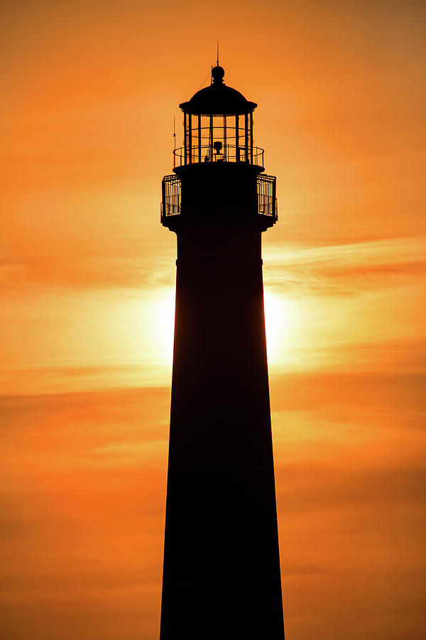 Sunset at Cape May Lighthouse Photograph by Don Johnson
