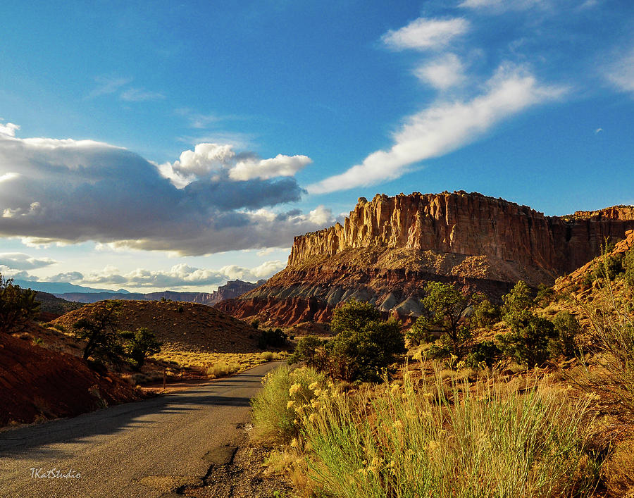 Sunset at Capitol Reef Photograph by Tim Kathka