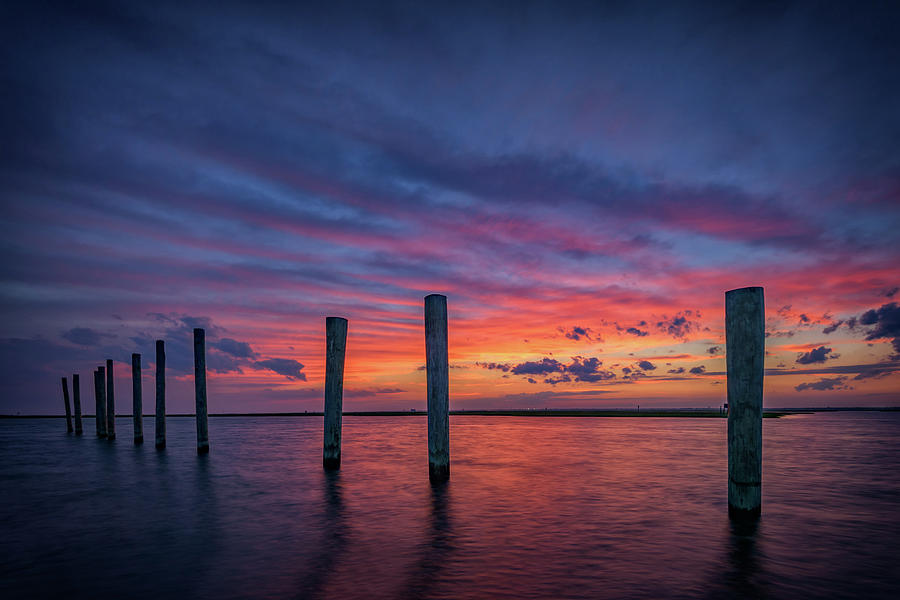 Sunset Photograph - Sunset At Cedar Beach Marina by Rick Berk