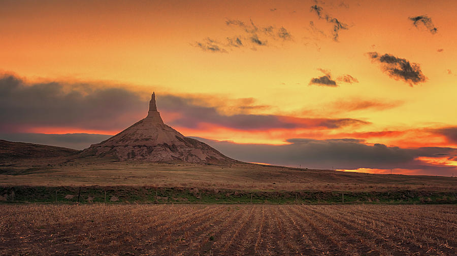 Sunset at Chimney Rock Photograph by Susan Rissi Tregoning