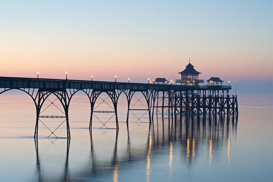 Sunset at Clevedon Photograph by Stephen Taylor