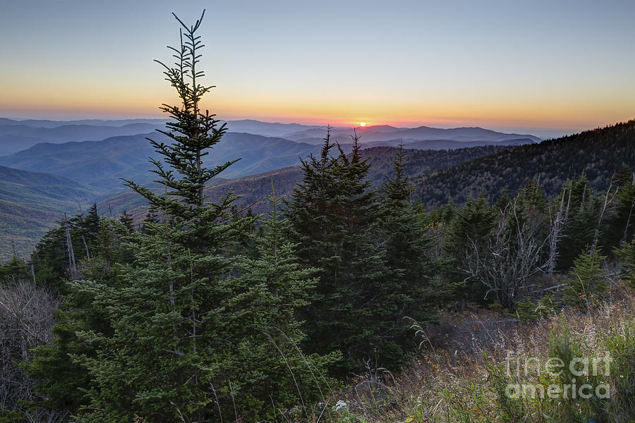 Sunset Photograph - Sunset at Clingmans Dome by Patrick Shupert