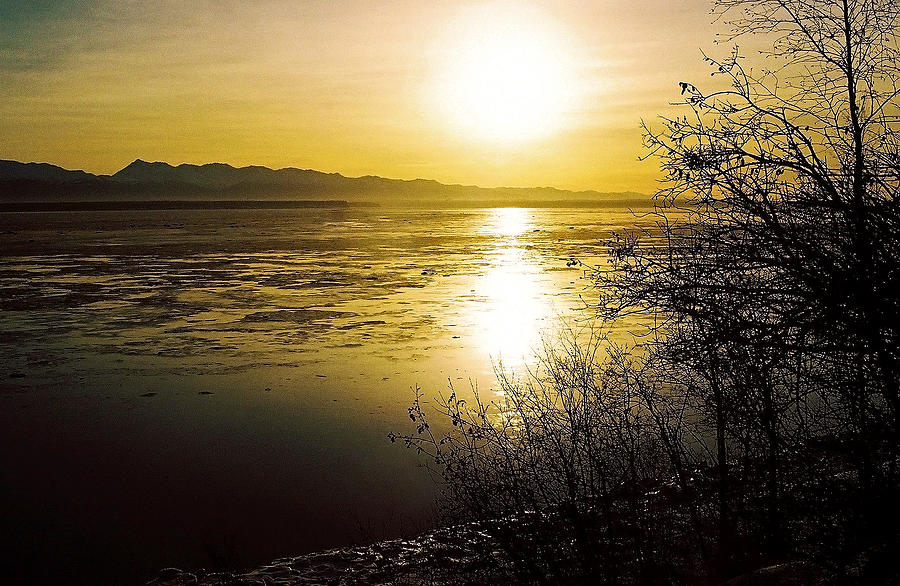 Sunset at Cook Inlet - Alaska Photograph by Juergen Weiss