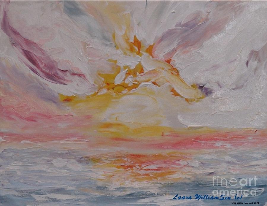 Sunset At Crescent Beach Painting by Laara WilliamSen