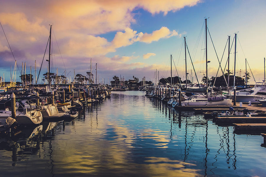 Sunset at Dana Point Harbor Photograph by Andy Konieczny