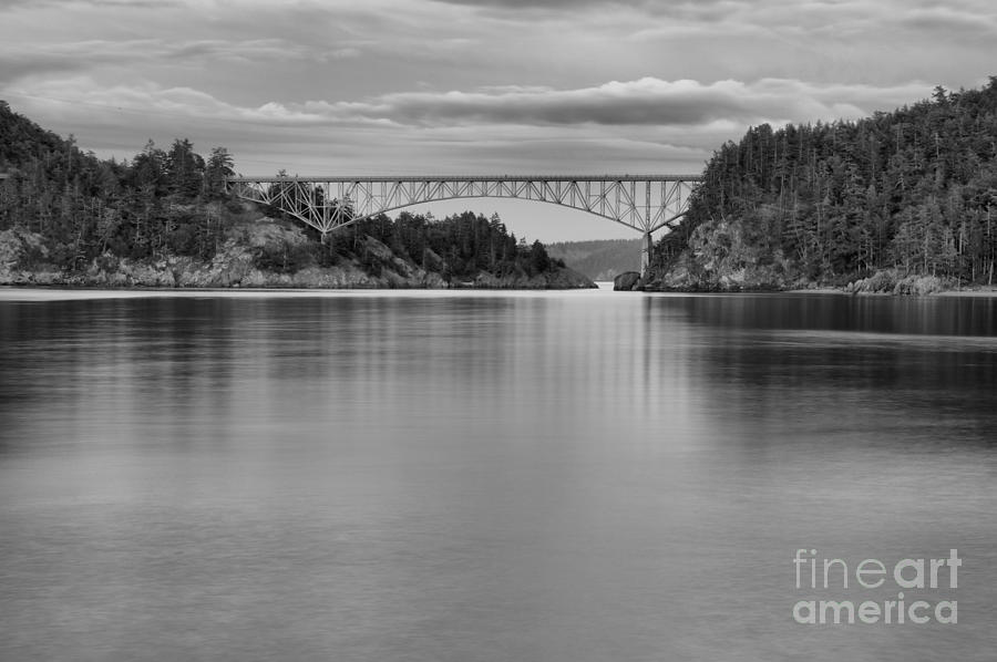 Black And White Photograph - Sunset At Deception Pass - Black And White by Adam Jewell
