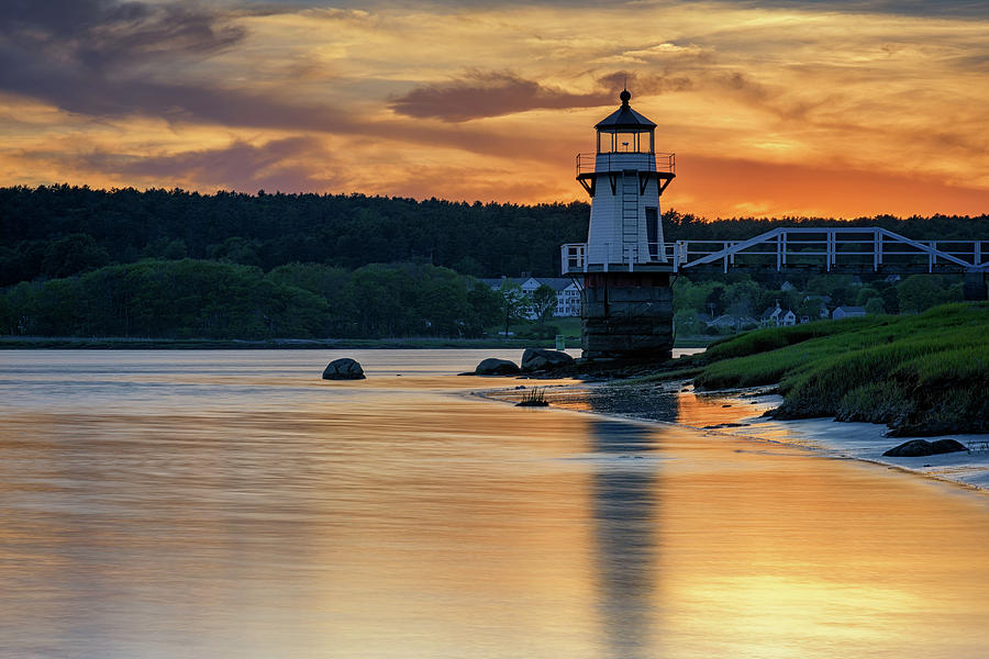 Sunset Photograph - Sunset at Doubling Point Lighthouse by Rick Berk