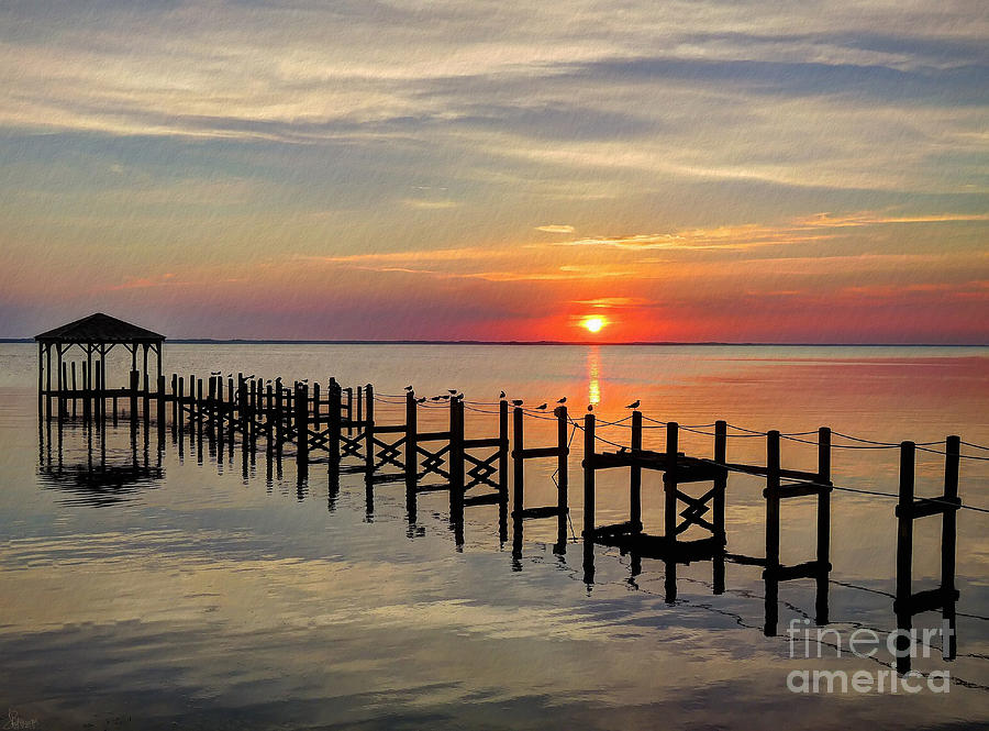 Sunset At Duck OBX Photograph by Jeff Breiman