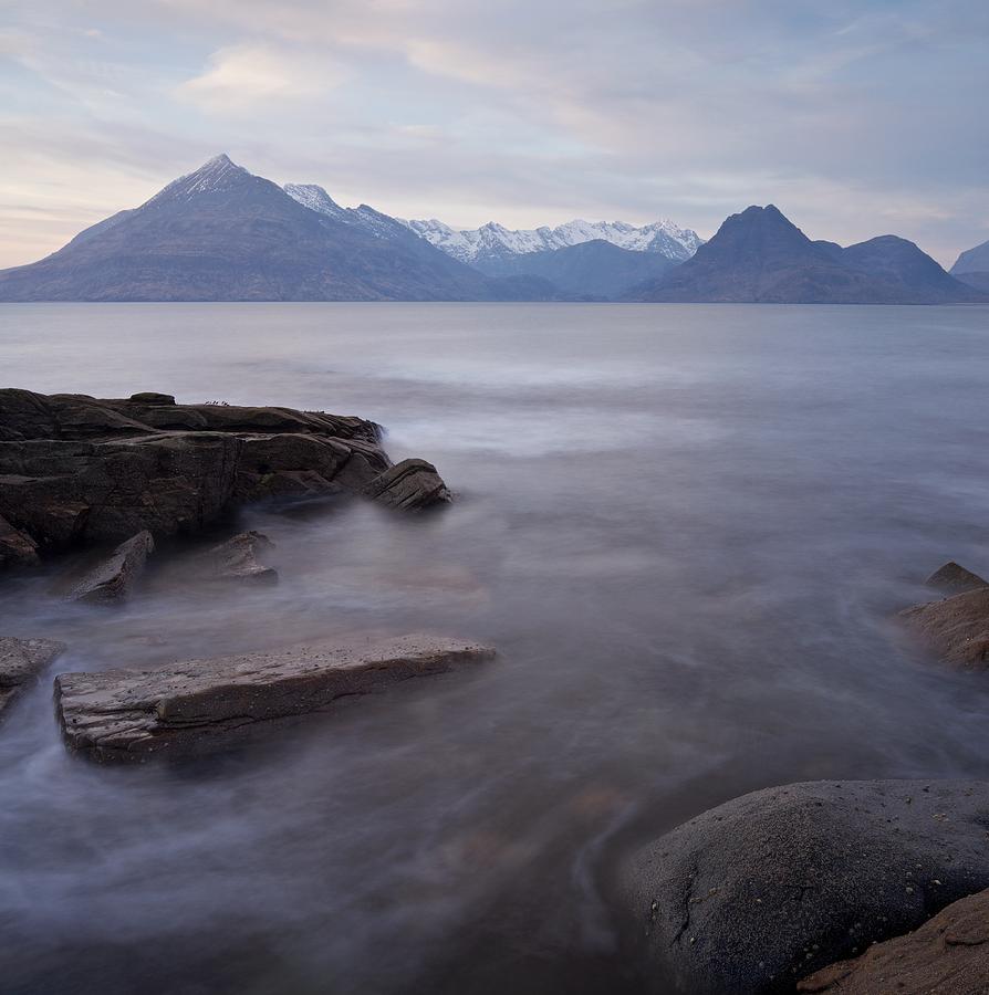 Sunset at Elgol Beach Photograph by Stephen Taylor