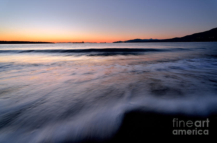 Sunset At English Bay Vancouver British Columbia Photograph by Terry Elniski