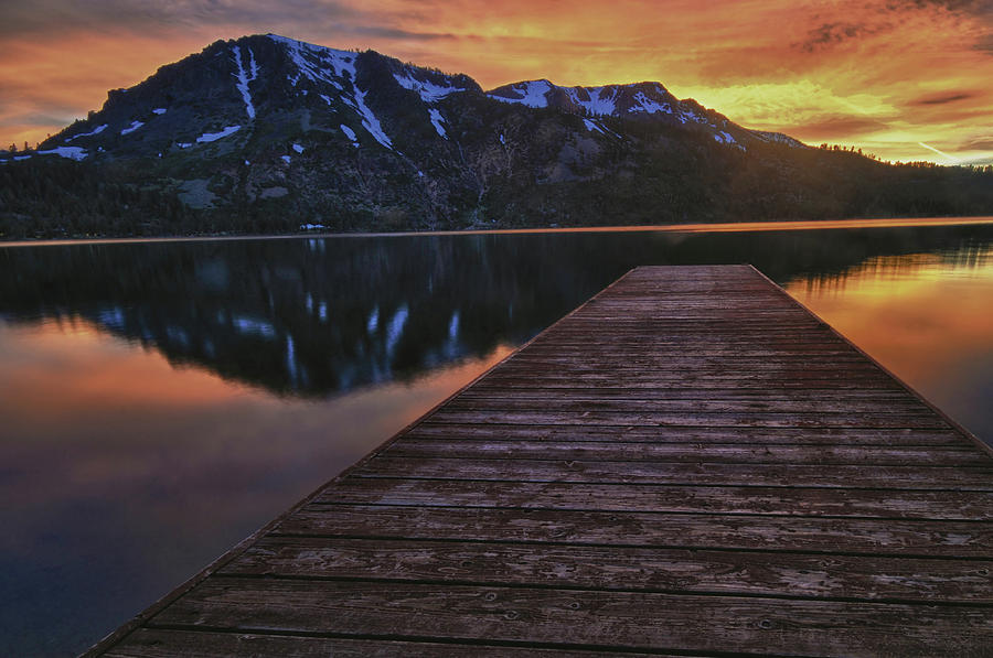 Sunset Photograph - Sunset at Fallen Leaf Lake by Jacek Joniec