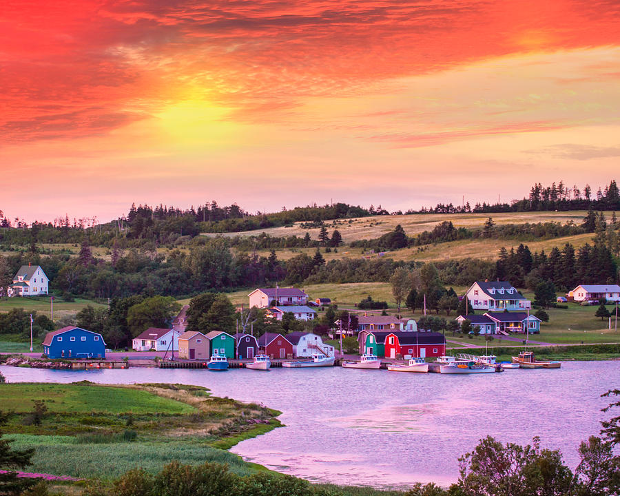 Sunset at French River Harbour Photograph by Levin Rodriguez