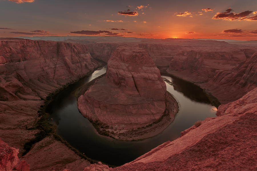 Sunset at Horseshoe Bend Photograph by Susan Rissi Tregoning
