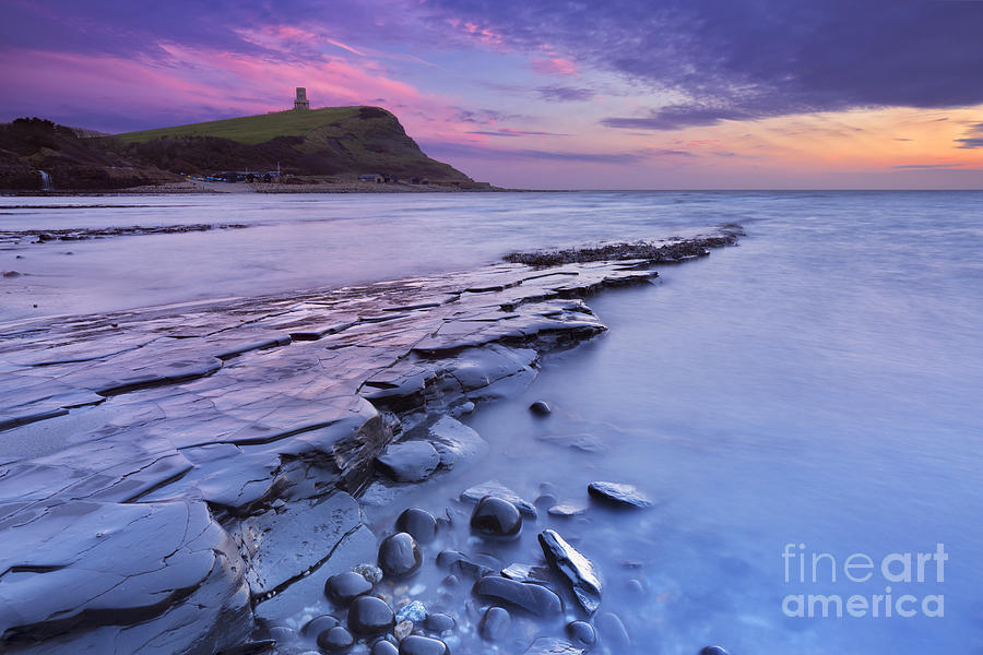 Sunset Photograph - Sunset at Kimmeridge Bay in southern England by Sara Winter