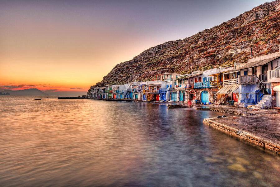 Sunset at Klima in Milos - Greece Photograph by Constantinos Iliopoulos