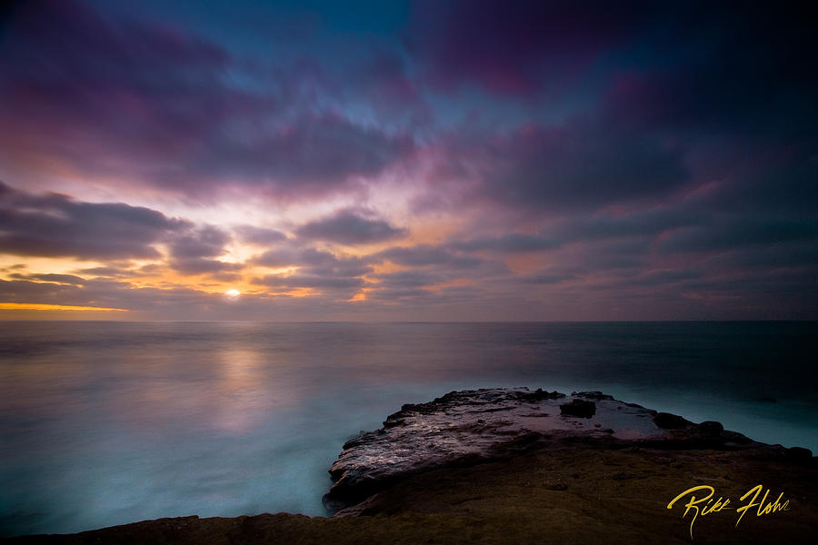 Sunset at La Jolla Photograph by Rikk Flohr