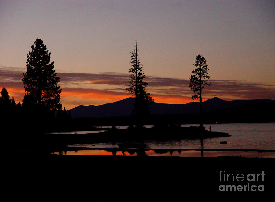 Sunset Photograph - Sunset at Lake Almanor 02 by Peter Piatt