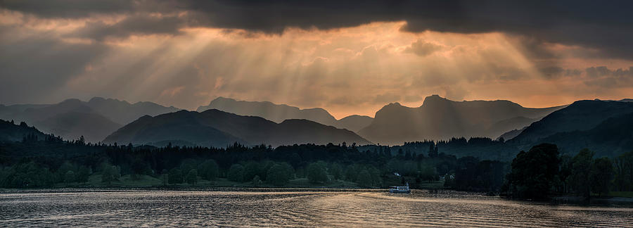 Sunset at Lake District Photograph by Jaroslaw Blaminsky