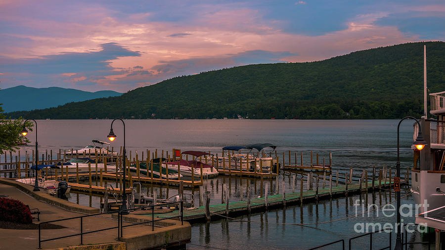Sunset at Lake George Photograph by Claudia M Photography