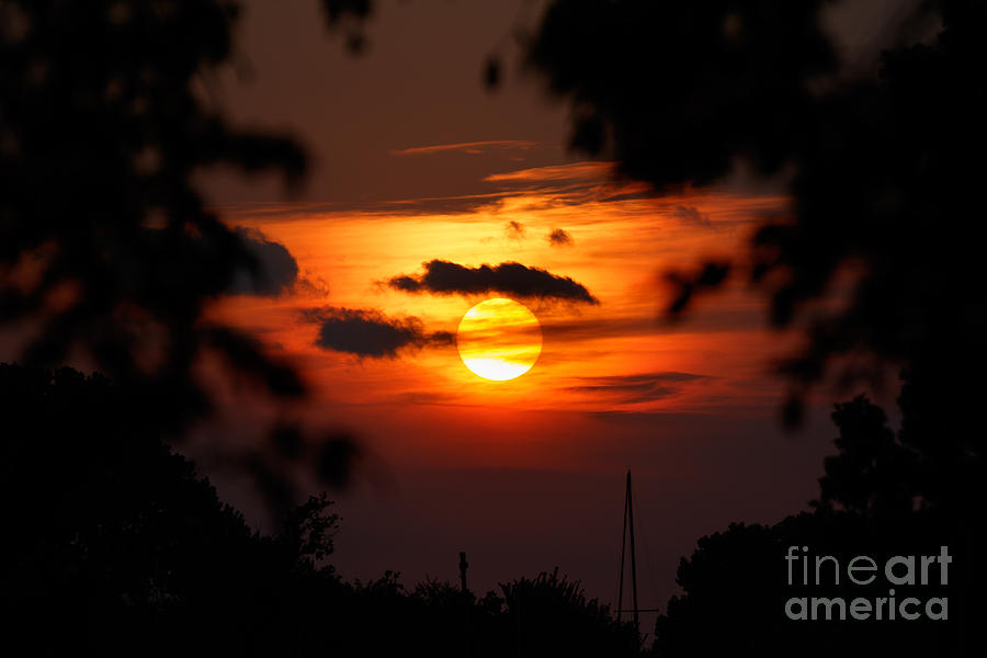 Sunset at Lake Hefner Photograph by Richard Smith