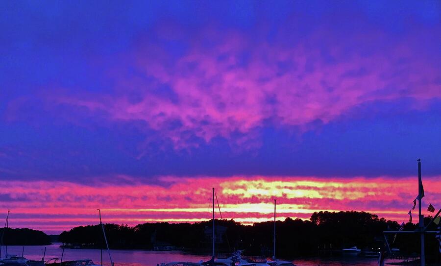 Sunset Photograph - Sunset At Lake Norman by Cynthia Guinn