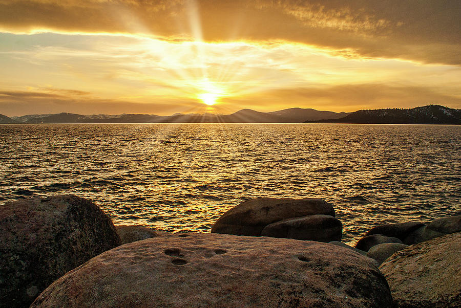 Sunset at Lake Tahoe Photograph by Donald Pash