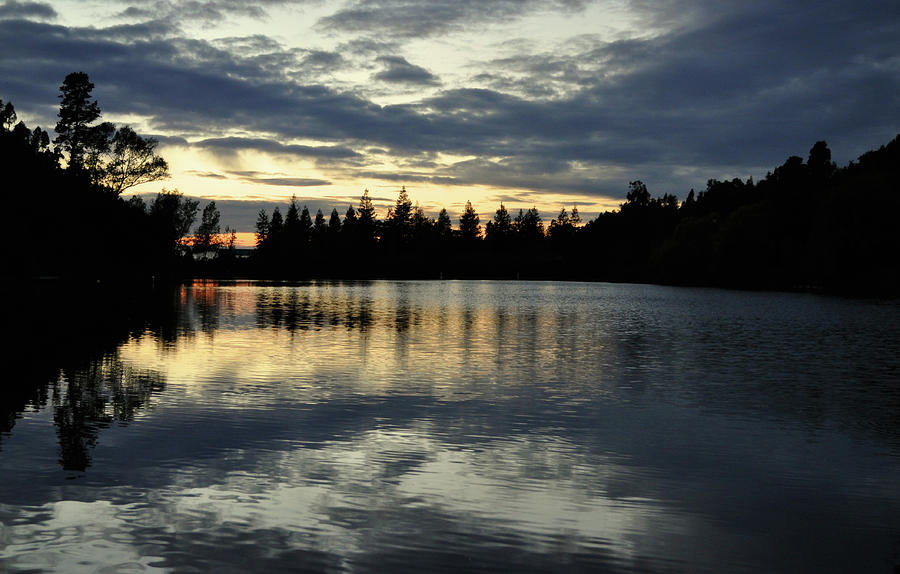Sunset at Lake Temescal Photograph by Julia McHugh