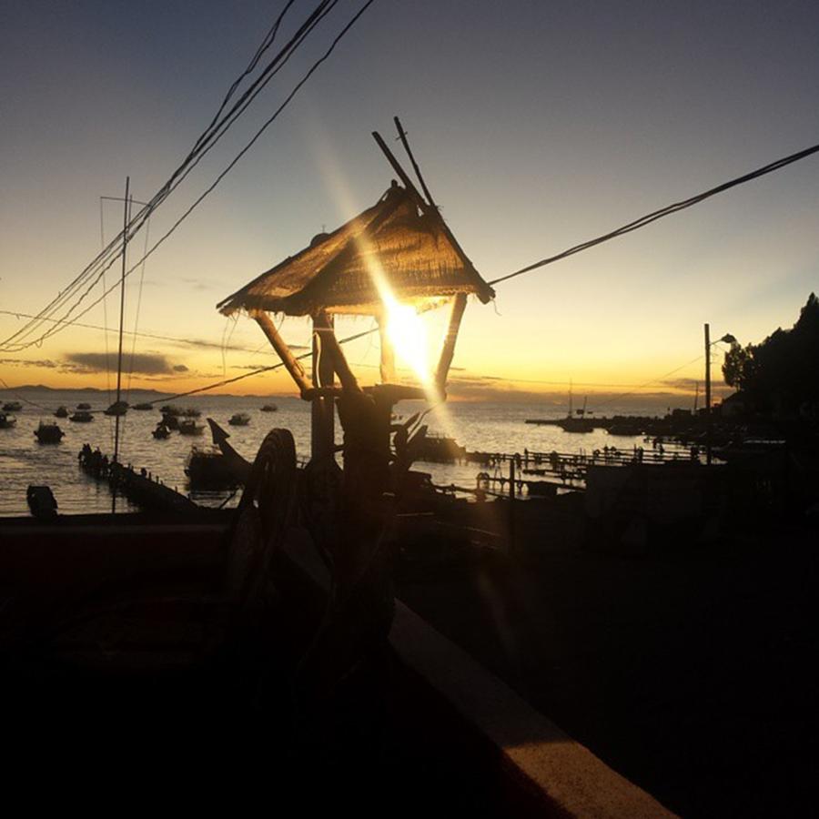 Travel Photograph - Sunset At Lake Titicaca. Stunning But by Dante Harker