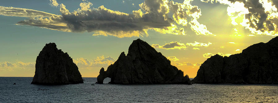 Sunset At Land End The Arch at Cabo San Lucas Photograph by Barbara Snyder