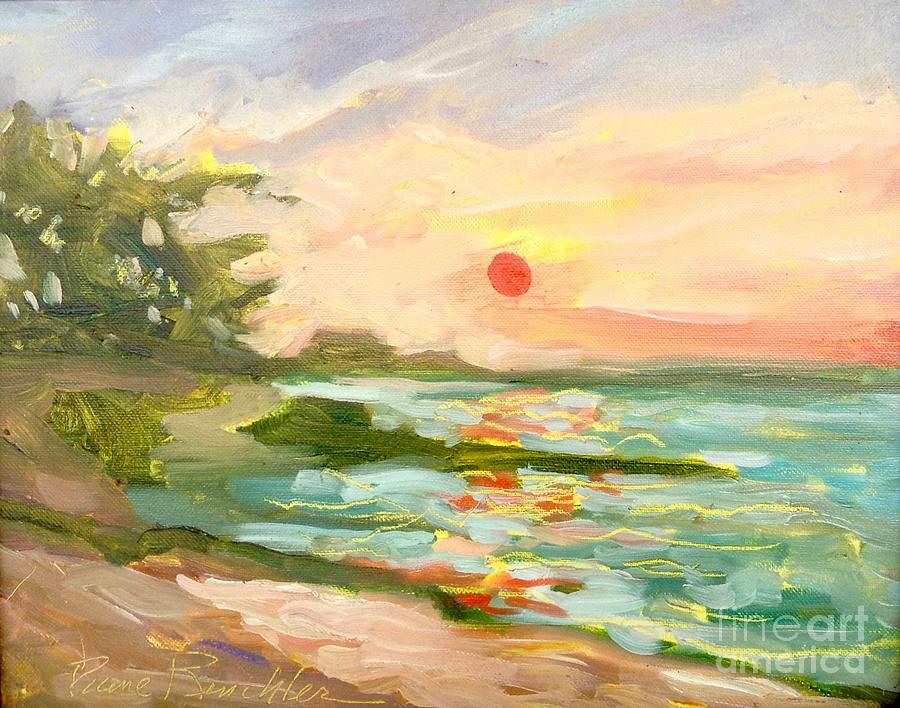 Sunset at Lava Lava Painting by Diane Renchler