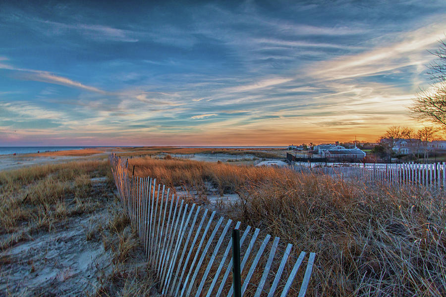 Sunset Photograph - Sunset at Lighthouse Beach in Chatham Massachusetts by Brian MacLean