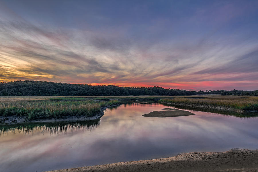 Sunset at Little Talbot State Park Photograph by Rob Sellers
