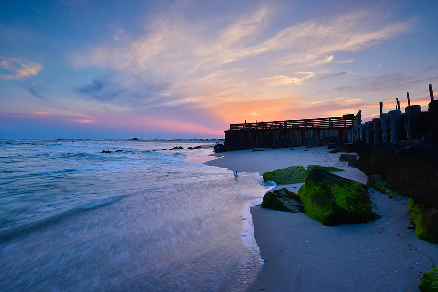 Sunset at Long beach island NJ Photograph by Jack Nguyen