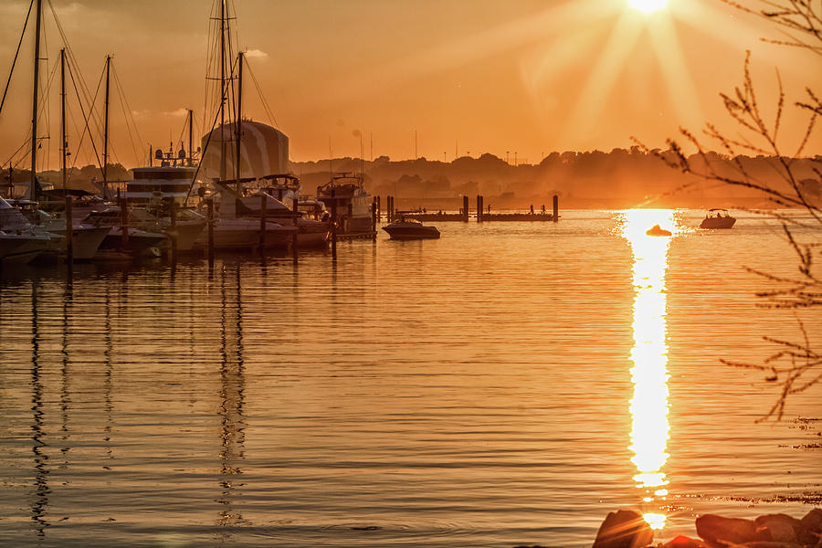 Sunset At Marina Bay Photograph by Brian MacLean