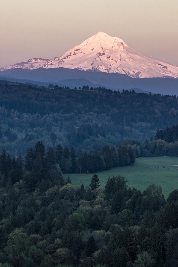 Sunset at Mt Hood Oregon Photograph by John McGraw
