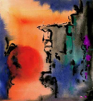 Sunset at Nikko Painting by Ralf Broughton Sunset at Nikko Painting by Ralf Broughton