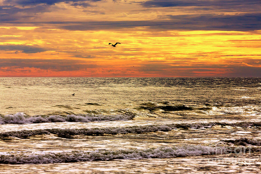 Sunset at North Myrtle Beach Photograph by John Rizzuto