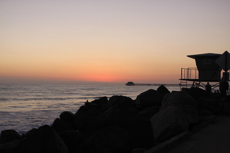 Sunset at Oceanside Photograph by Karen Ruhl