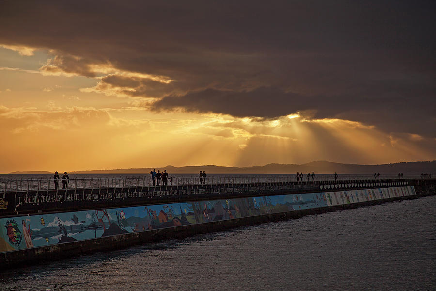 Sunset at Ogden Point 365-256 Photograph by Inge Riis McDonald