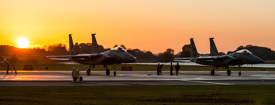 Sunset at RAF Lakenheath Photograph by Tim Beach