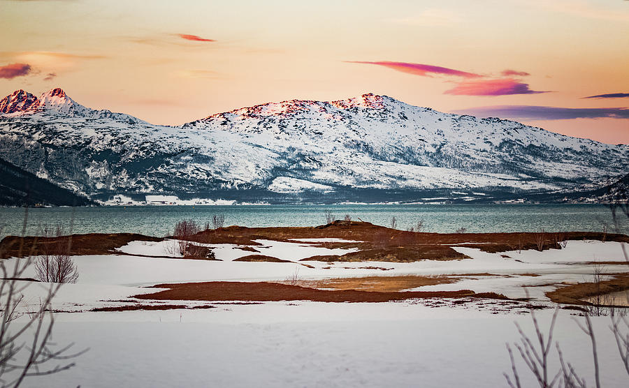Sunset at Rotsund Norway Photograph by Adam Rainoff