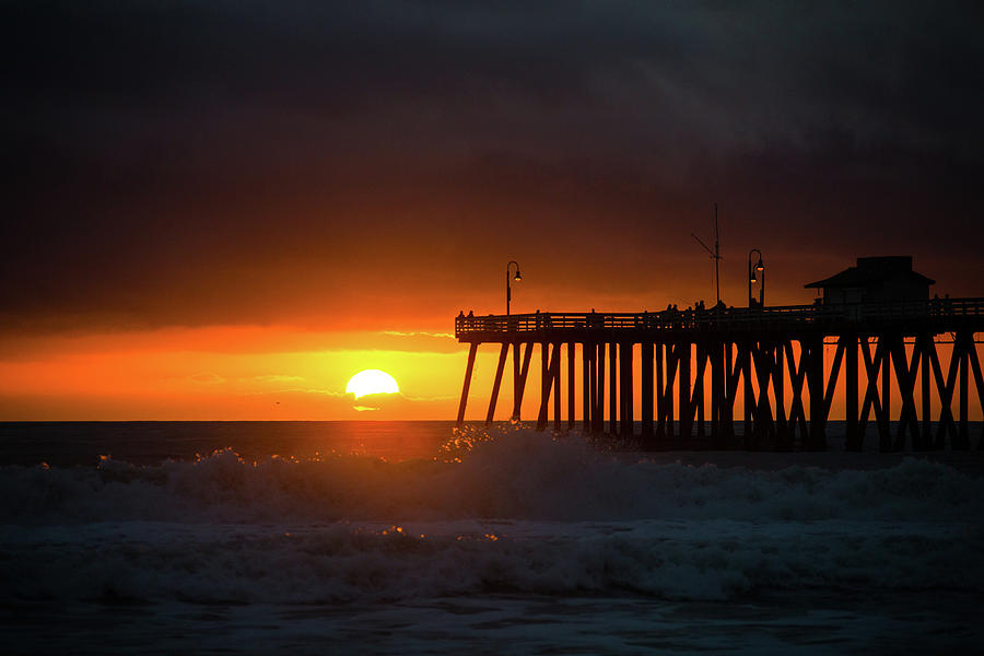 Sunset At San Clemente Pier Photograph