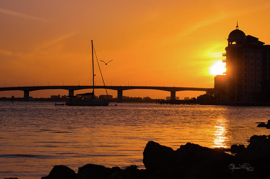 Sunset at Sarasota Bayfront Park Photograph by Susan Molnar