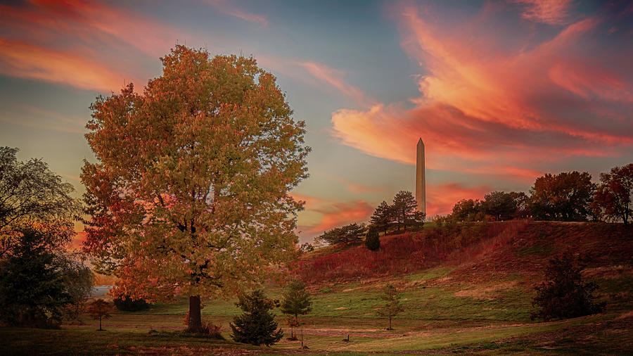 Sunset at Sergeant Floyd Monument Photograph by Susan Rissi Tregoning